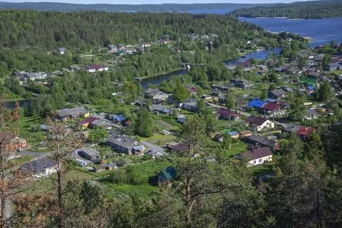 The Hydenselg tree. View from the top of Mount Hiidenvuori. Karelia, Russia Stock Photos