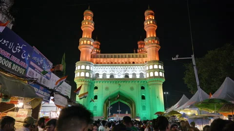 hyderabad charminar on august 15th indep... | Stock Video | Pond5