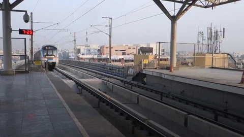 Hyderabad Metro Rail Stock Footage 83164706