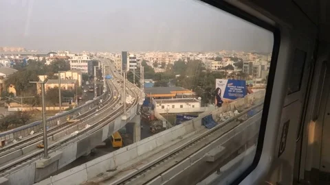 Hyderabad Metro Rail Stock Footage 83164757