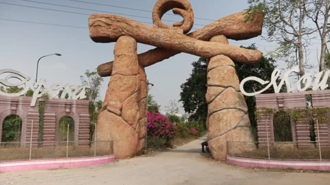 Hyderabad Mount Opera entry gate view | Stock Video | Pond5