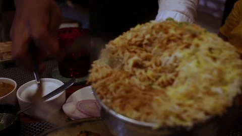 Hyderabadi-Mutton-Biryani Stock Footage 118283854