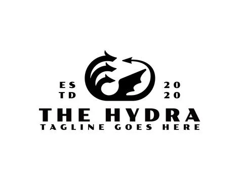 Hydra logo design template Illustrazione stock