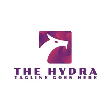 Hydra logo design template Stock Illustration
