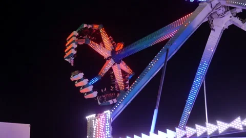 The hydra ride at the county fair Stock Footage 164699407
