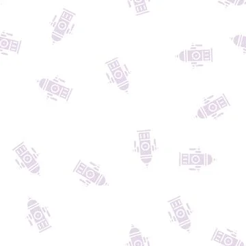 Hydrant fire glyph seamless pattern Stock Illustration