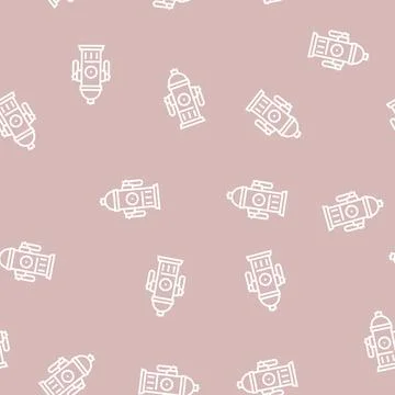 Hydrant fire line seamless pattern Stock Illustration