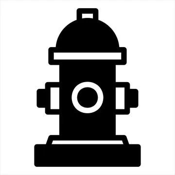 Hydrant glyph icon vector illustration isolated on white background Stock Illustration
