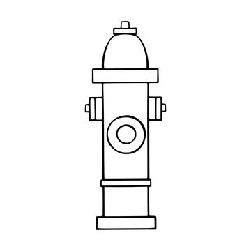 Hydrant hand drawn outline doodle icon. Firefighter equipment - fire hydrant  Illustrazione stock