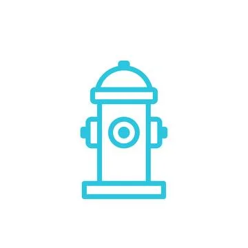 Hydrant icon. Isolated on white background. From blue icon set. Stock Illustration