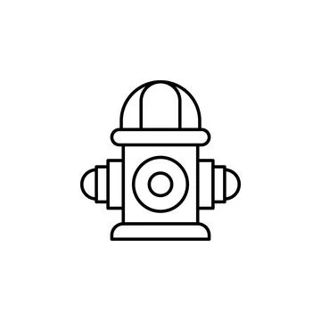 Hydrant icon. Simple line, outline vector elements of city for ui and ux Stock Illustration
