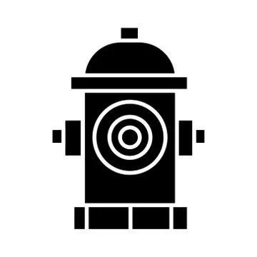 Hydrant icon, vector illustration, black sign on isolated background Stock Illustration