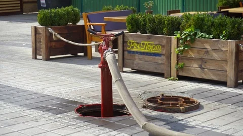 Hydrant leakage Video stock 95544046