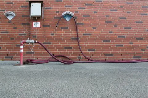 Hydrant - on the left side Stock Photos