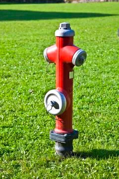 Hydrant at the meadow Stock Photos