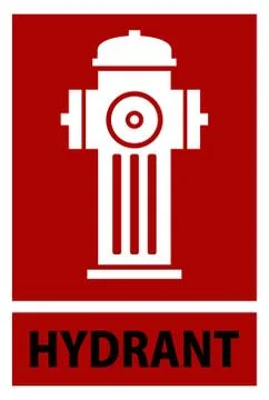 Hydrant sign Stock Illustration