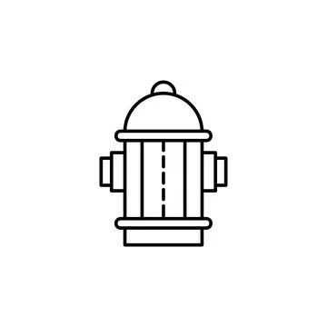 Hydrant, water icon. Simple line, outline vector elements of safety at work for Stock Illustration
