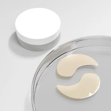 Hydrating under eye patches packaging mockup Ilustración de archivo