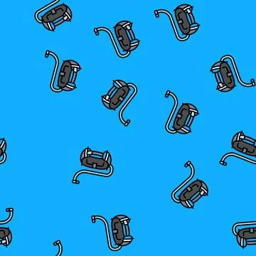 Hydration belt nordic walking vector seamless pattern 스톡 일러스트