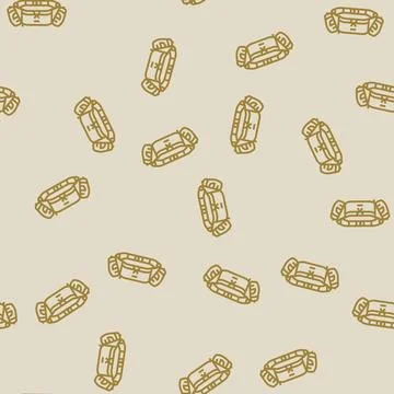 Hydration belt running accessories line seamless pattern Stock Illustration