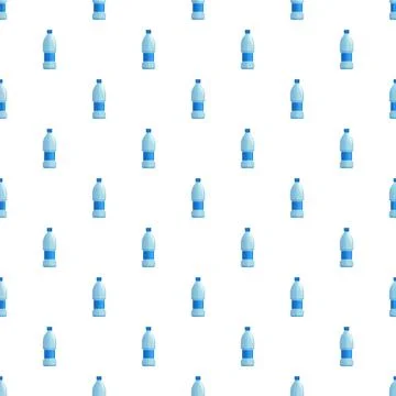 Hydration beverage bottle seamless pattern repeating background Stock Illustration
