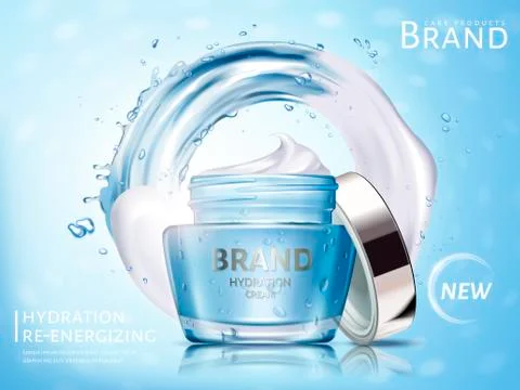 Hydration cream ad Illustrazione stock