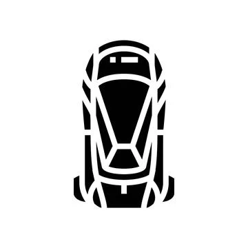 Hydration hiking backpack glyph icon vector illustration Illustrazione stock