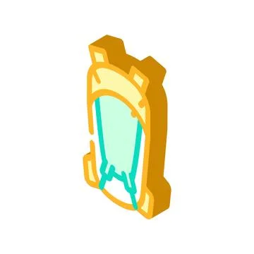 Hydration hiking backpack isometric icon vector illustration Stockillustratie