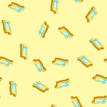 Hydration hiking backpack isometric icon seamless pattern 库存插图