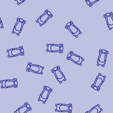 Hydration hiking backpack line vector seamless pattern Stock Illustration