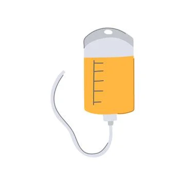 Hydration iv drip bag cartoon vector illustration Illustrazione stock