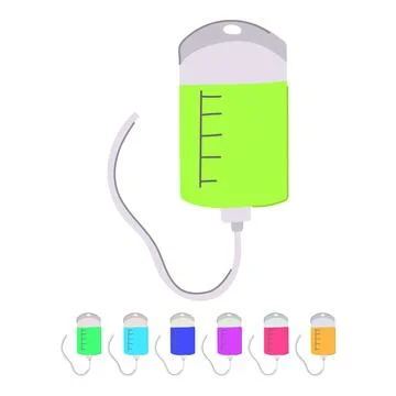 Hydration iv drip bag vector cartoon graphic 스톡 일러스트