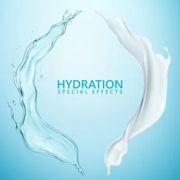 Hydration liquid effect Illustrazione stock