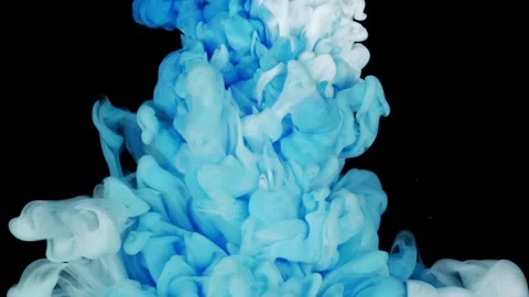 Hydration Magic: Abstract Macro Shot of Blue and White Cosmetics Ingredients Stock Footage 250462418