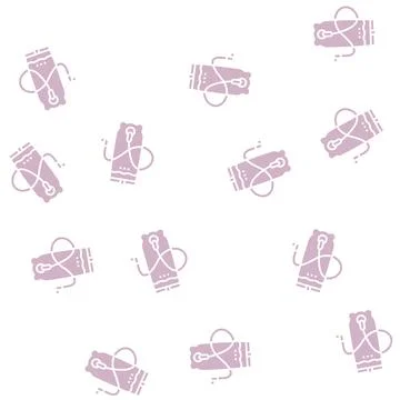 Hydration pack glyph seamless pattern Illustrazione stock