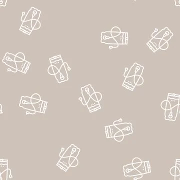 Hydration pack line seamless pattern Stock Illustration