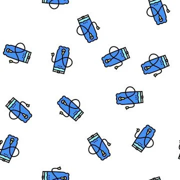 Hydration pack vector seamless pattern Illustrazione stock