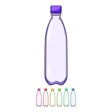 Hydration plastic water bottle cartoon vector graphic Stock Illustration