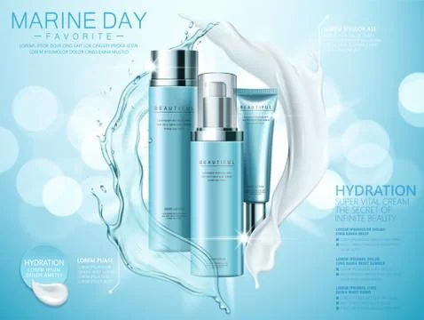 Hydration product ads Stock Illustration