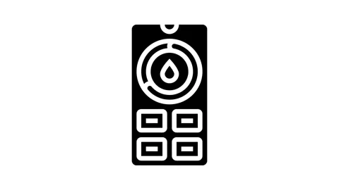 Hydration reminder app personalized health glyph icon animation Stock Footage 326144895