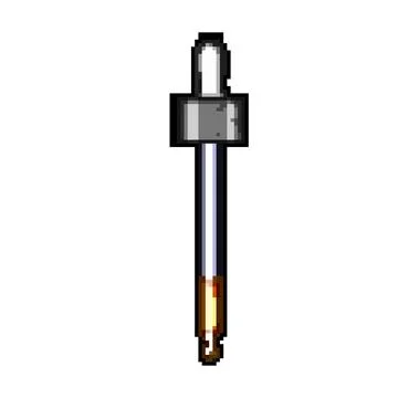Hydration serum dropper pixel art vector illustration Stock Illustration