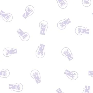 Hydration system motorcycle accessory glyph seamless pattern Stock Illustration