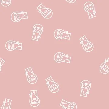 Hydration system motorcycle accessory line seamless pattern Stock Illustration