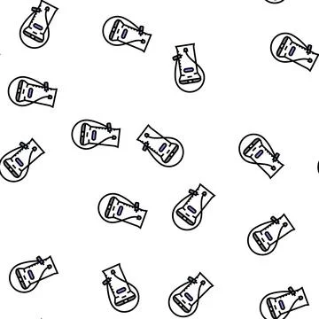 Hydration system motorcycle accessory vector seamless pattern 库存插图