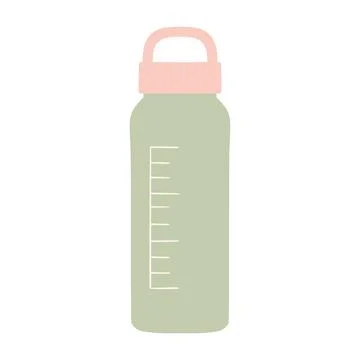 Hydration water bottle for active healthy lifestyle 库存插图