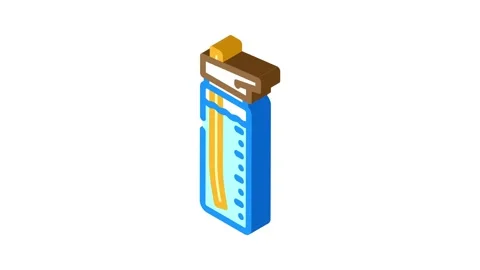 Hydration water bottle diarrhea isometric icon animation Stock Footage 327277228