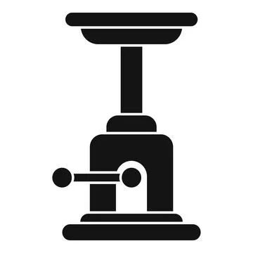 Hydraulic car jack elevating vehicle repair tool Stock Illustration