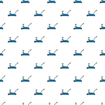 Hydraulic car jack tool seamless pattern background Stock Illustration