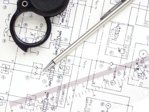 Hydraulic circuit Foto stock