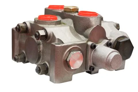 Hydraulic Control valve unit for evaculator Stock Photos